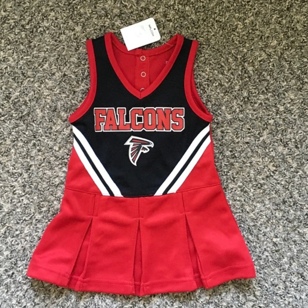 NWT Baby Falcons Red & Black Cheer Tank Dress 12 months